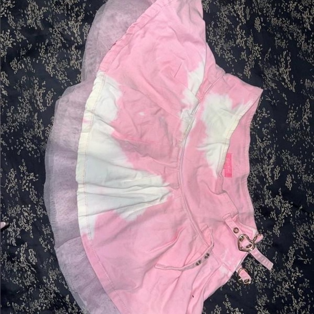 Sugar Thrillz Pink and White Skirt